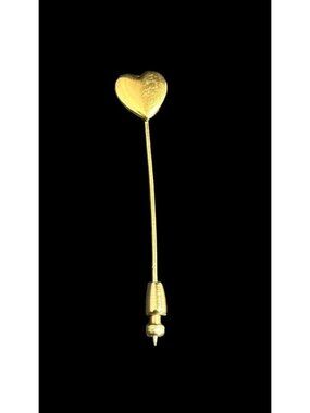 Vintage WINARD 12K Gold Filled Heart Stick Pin Signed Brooch